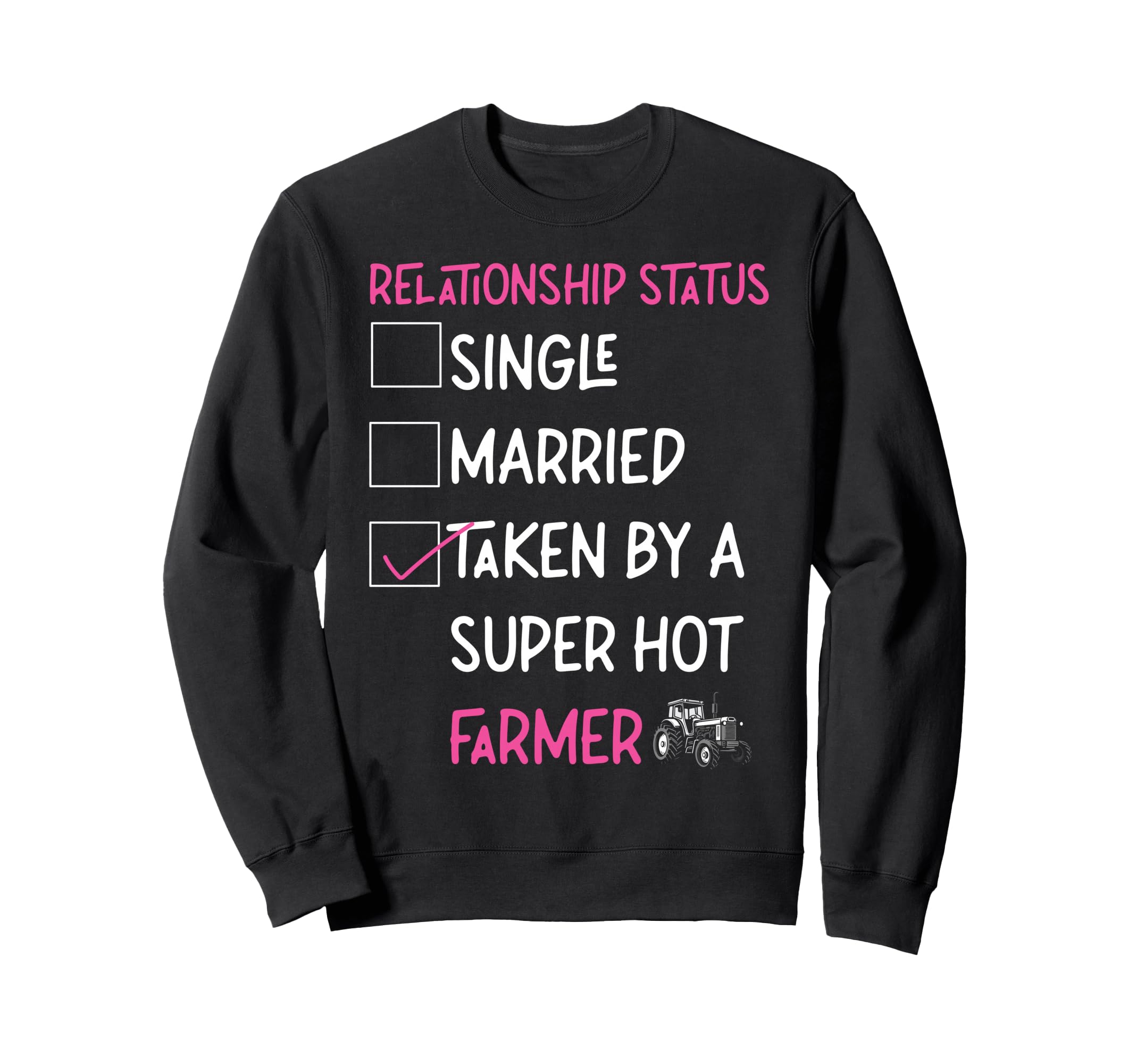 Farming Farmer Girlfriend Tractor Sweatshirt - Minimalist Print Unisex - T-Shirt, Sweatshirt, Hoodie