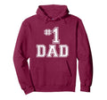 1 Dad Number One Fathers Day Dad Hoodie - Novelty Apparel for Adults - T-Shirt, Sweatshirt, Hoodie