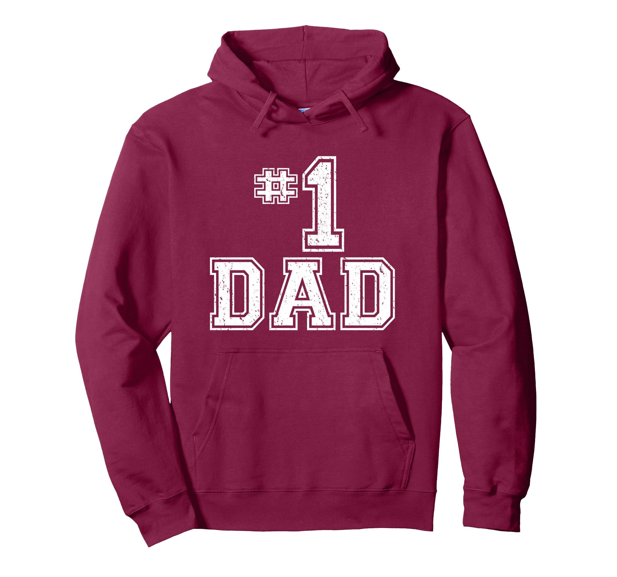 1 Dad Number One Fathers Day Dad Hoodie - Novelty Apparel for Adults - T-Shirt, Sweatshirt, Hoodie