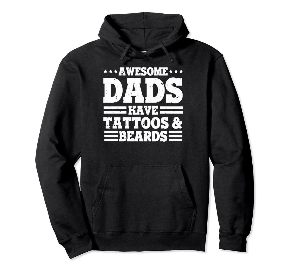Tattooed Dads Dad Beard Awesome Dads Hoodie - Minimalist Print for Adults - T-Shirt, Sweatshirt, Hoodie
