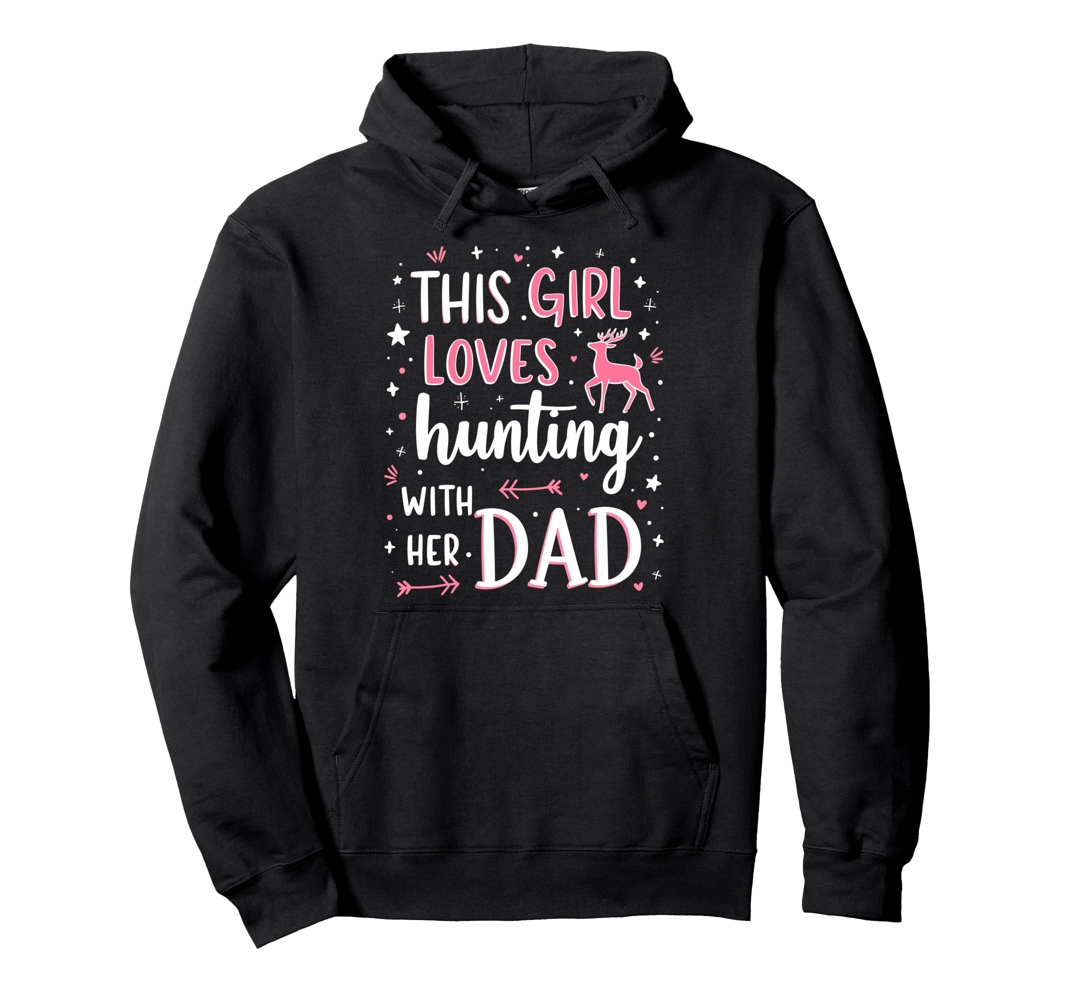 This Loves Hunting Her Dad Funny Daughter Hoodie - Graphic Print for Adults - T-Shirt, Sweatshirt, Hoodie