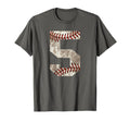 Baseball Jersey Number 5 Distressed Ball T-Shirt - Graphic Print Unisex - T-Shirt, Sweatshirt, Hoodie