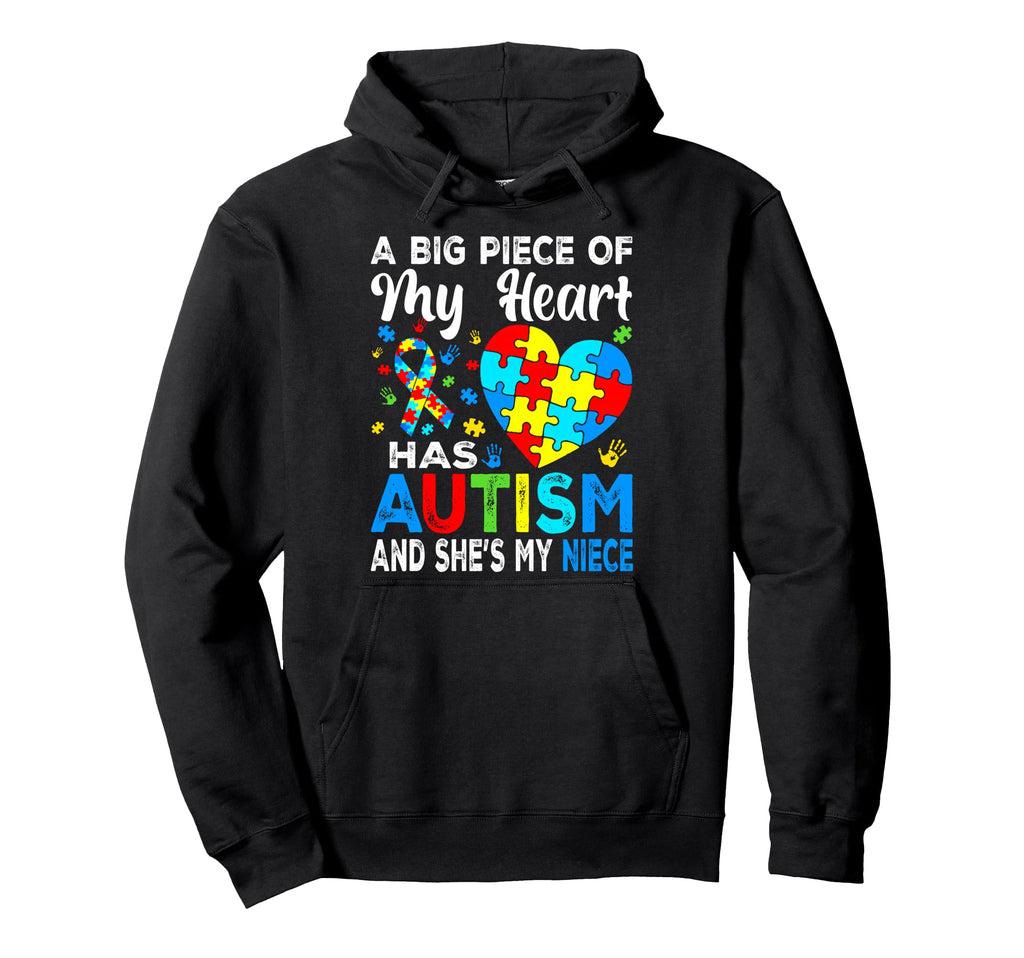 Big Piece My Heart Has Autism And Hoodie - Aesthetic Graphic Men Women - T-Shirt, Sweatshirt, Hoodie
