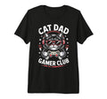 Funny Cat Dad Gamer Club Him Video Game T-Shirt - Graphic Print for Adults - T-Shirt, Sweatshirt, Hoodie