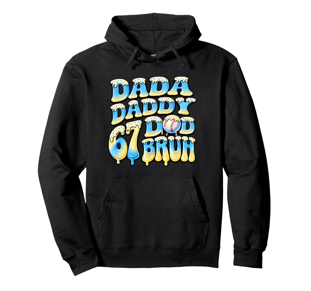 Proud Baseball Dads Dada Daddy Dad Hoodie - Novelty Apparel for Adults - T-Shirt, Sweatshirt, Hoodie