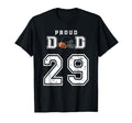 Custom Proud Football Dad Number 29 T-Shirt - Aesthetic Graphic Unisex - T-Shirt, Sweatshirt, Hoodie