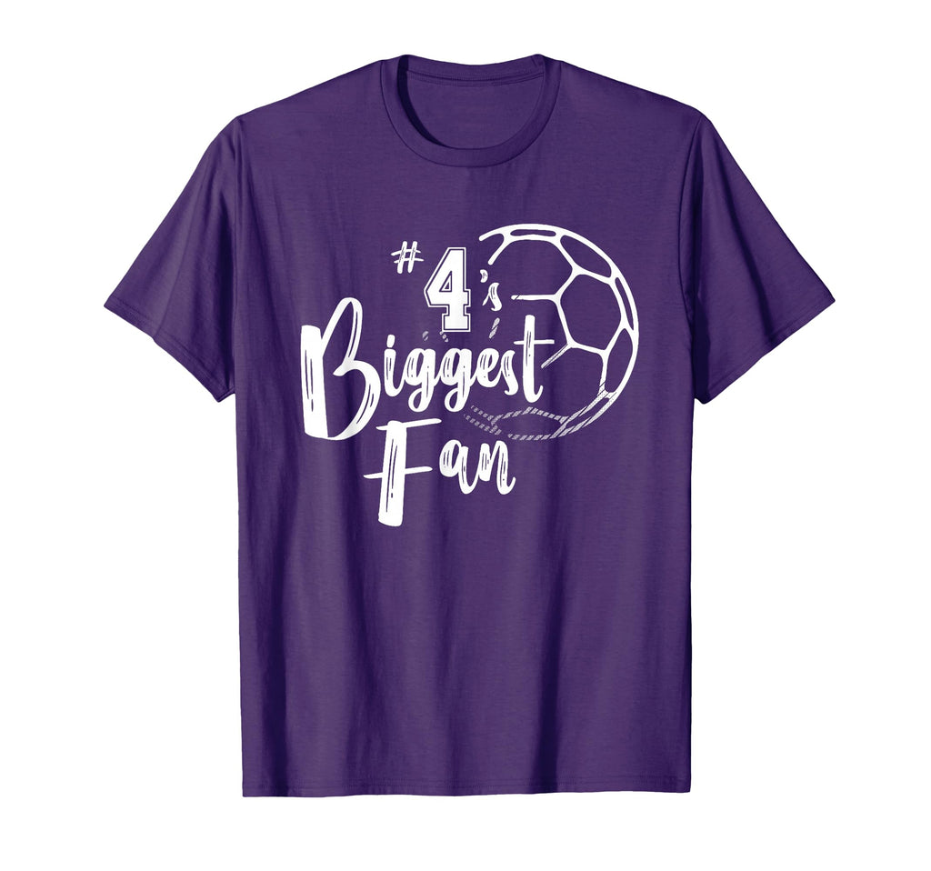 Number 4S Biggest Fan Soccer Player Mom T-Shirt - Graphic Print Men Women - T-Shirt, Sweatshirt, Hoodie
