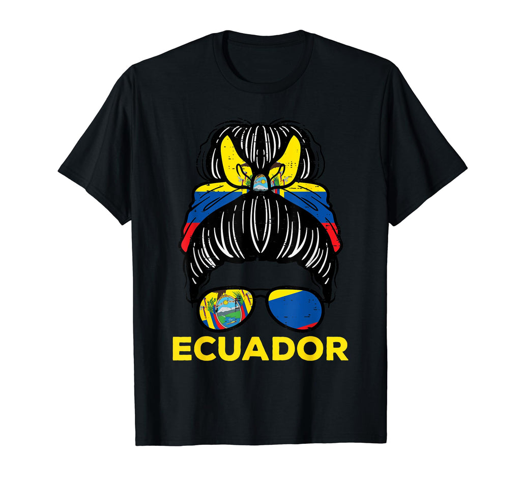 Ecuador Flag Ecuadorian Hairbun T-Shirt - Novelty Apparel for Adults - T-Shirt, Sweatshirt, Hoodie