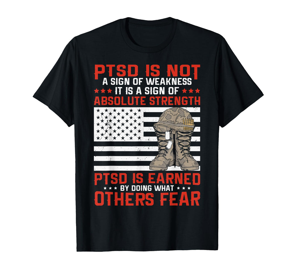 Us Veteran Ptsd Is Sign Absolute T-Shirt - Graphic Print for Adults - T-Shirt, Sweatshirt, Hoodie