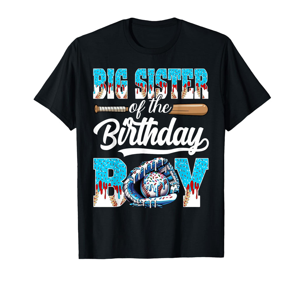 Big Sister Birthday Baseball Ice Cream T-Shirt - Fun Novelty Design Unisex - T-Shirt, Sweatshirt, Hoodie