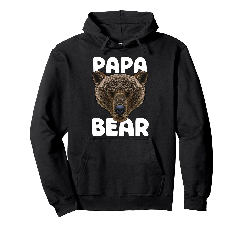 Papa Bear Grizzly Bear Fathers Day Hoodie - Casual Everyday Wear Unisex - T-Shirt, Sweatshirt, Hoodie