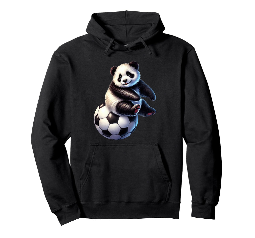 Black White Creature Soccer Ball Player Hoodie - Trendy Graphic for Adults - T-Shirt, Sweatshirt, Hoodie