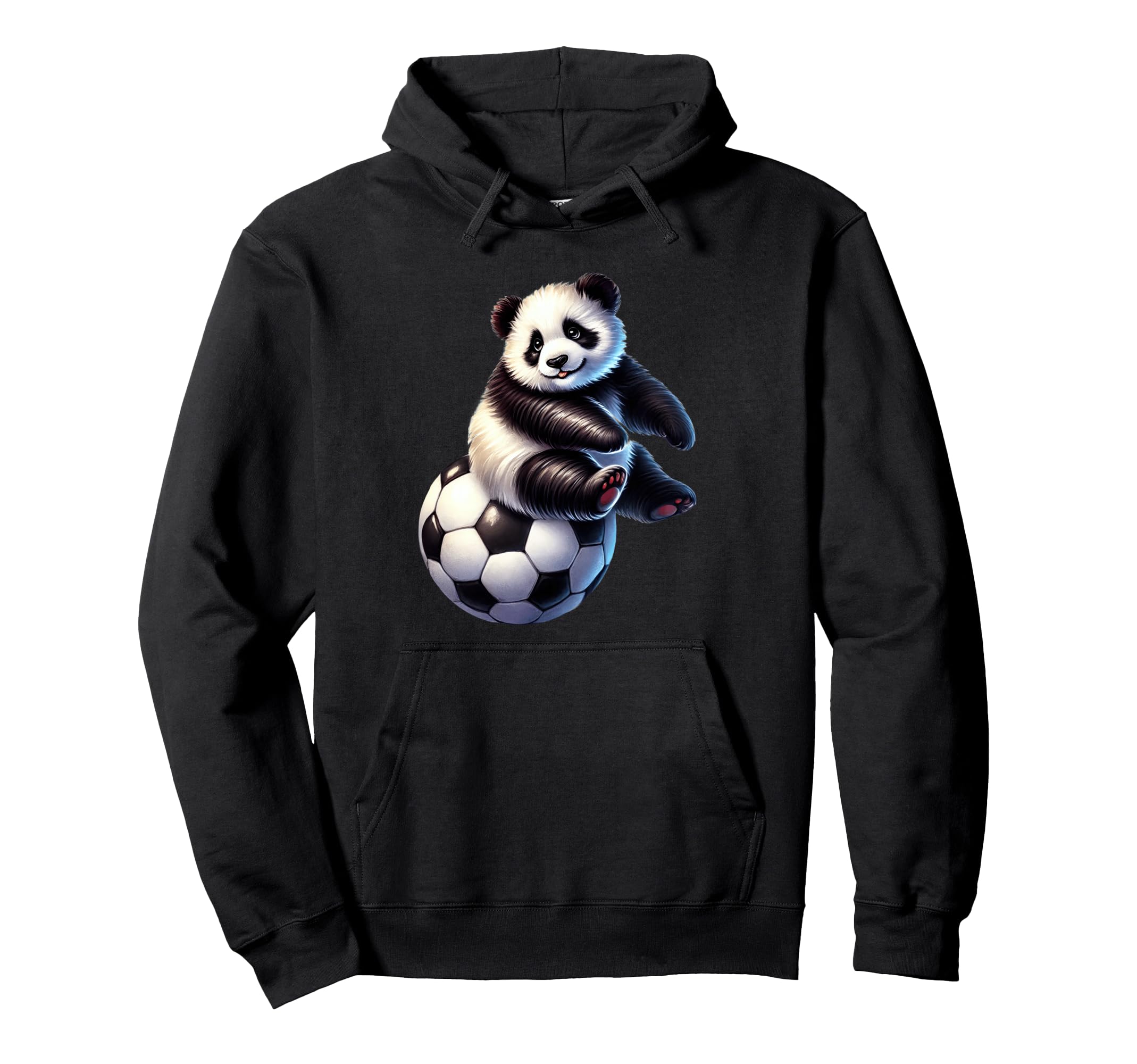 Black White Creature Soccer Ball Player Hoodie - Trendy Graphic for Adults - T-Shirt, Sweatshirt, Hoodie