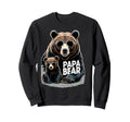 Papa Bear Husband Father Family Sweatshirt - Aesthetic Graphic Unisex - T-Shirt, Sweatshirt, Hoodie