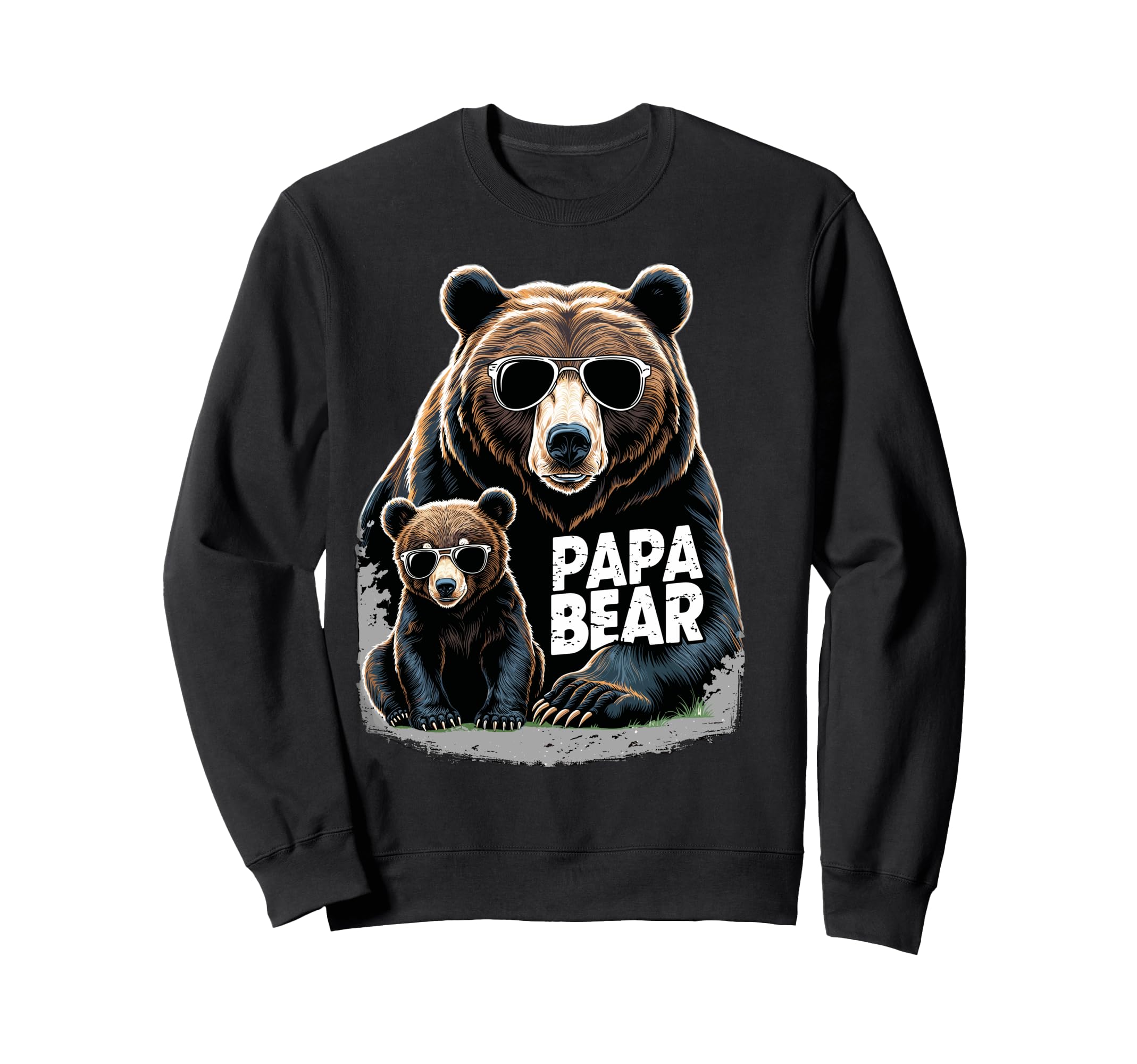 Papa Bear Husband Father Family Sweatshirt - Aesthetic Graphic Unisex - T-Shirt, Sweatshirt, Hoodie