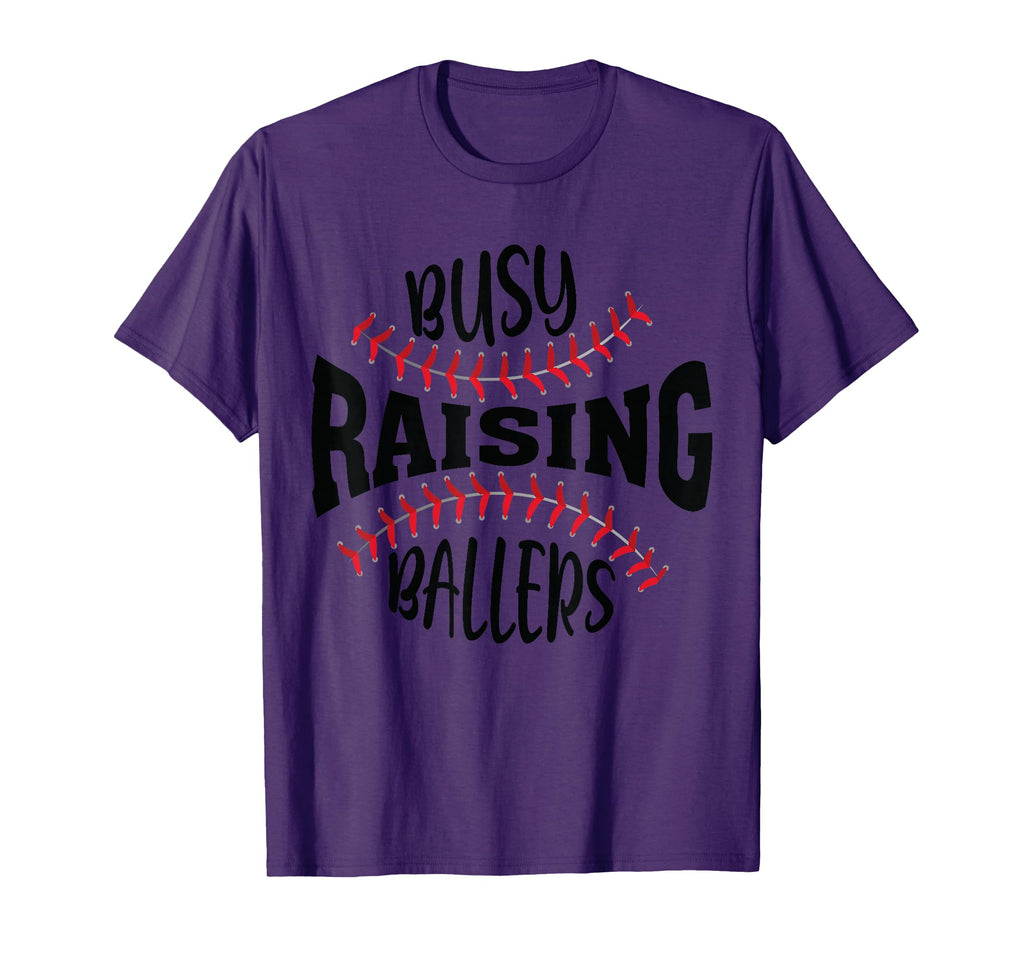 Funny Baseball Busy Raising Ballers T-Shirt - Trendy Graphic for Adults - T-Shirt, Sweatshirt, Hoodie