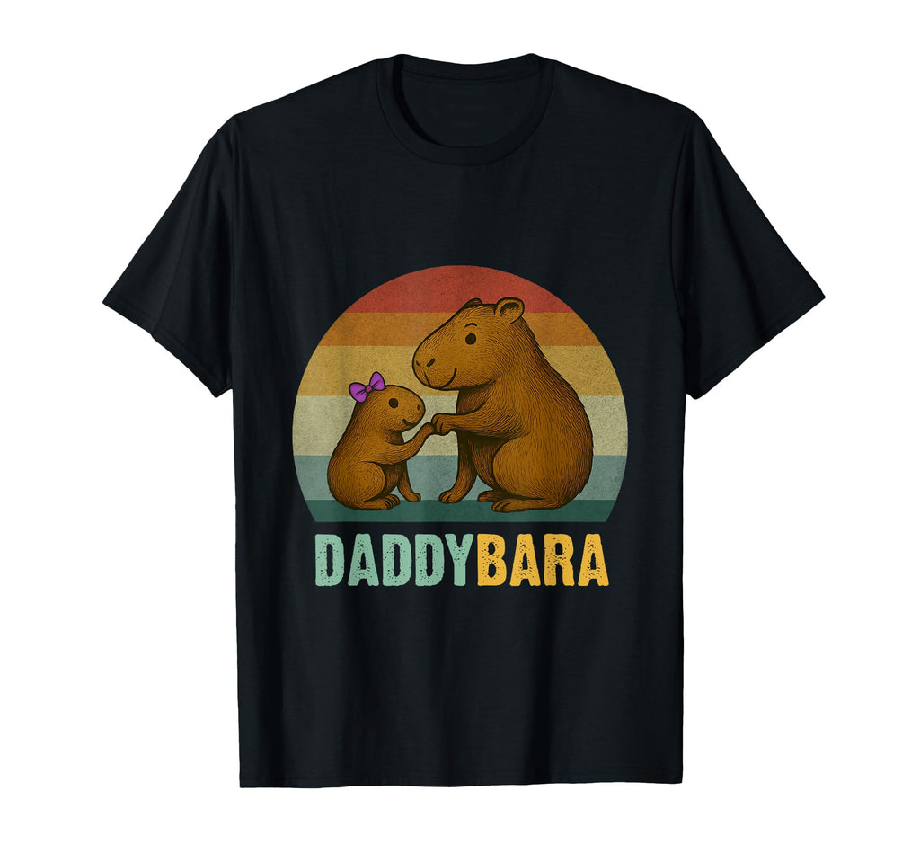 Capybara Daddy And Daughter Fist Bump T-Shirt - Custom Art Print Men Women - T-Shirt, Sweatshirt, Hoodie