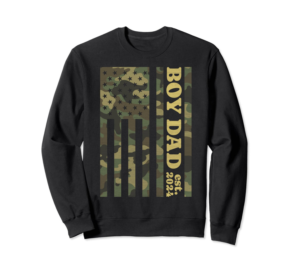 Camo Dad American Flag Camouflage Sweatshirt - Fun Novelty Design Unisex - T-Shirt, Sweatshirt, Hoodie