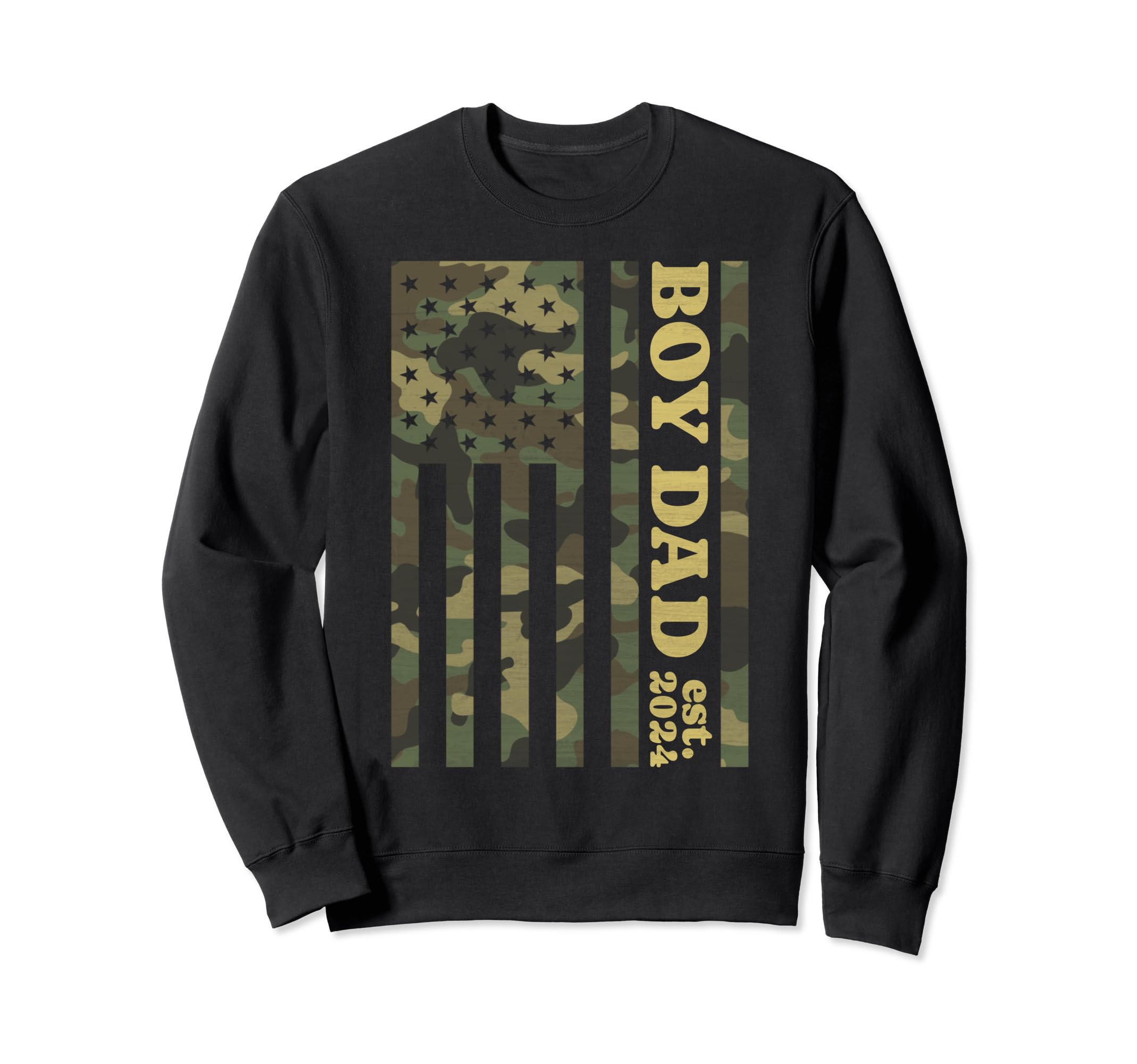 Camo Dad American Flag Camouflage Sweatshirt - Fun Novelty Design Unisex - T-Shirt, Sweatshirt, Hoodie