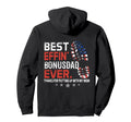 Best Effin Bonus Dad Ever Back Hoodie - Aesthetic Graphic Unisex - T-Shirt, Sweatshirt, Hoodie
