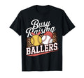 Busy Raising Ballers Baseball Softball Mom T-Shirt - Trendy Graphic Unisex - T-Shirt, Sweatshirt, Hoodie