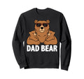 Dad Bear Two Cubs Papa And Sweatshirt - Fun Novelty Design for Adults - T-Shirt, Sweatshirt, Hoodie