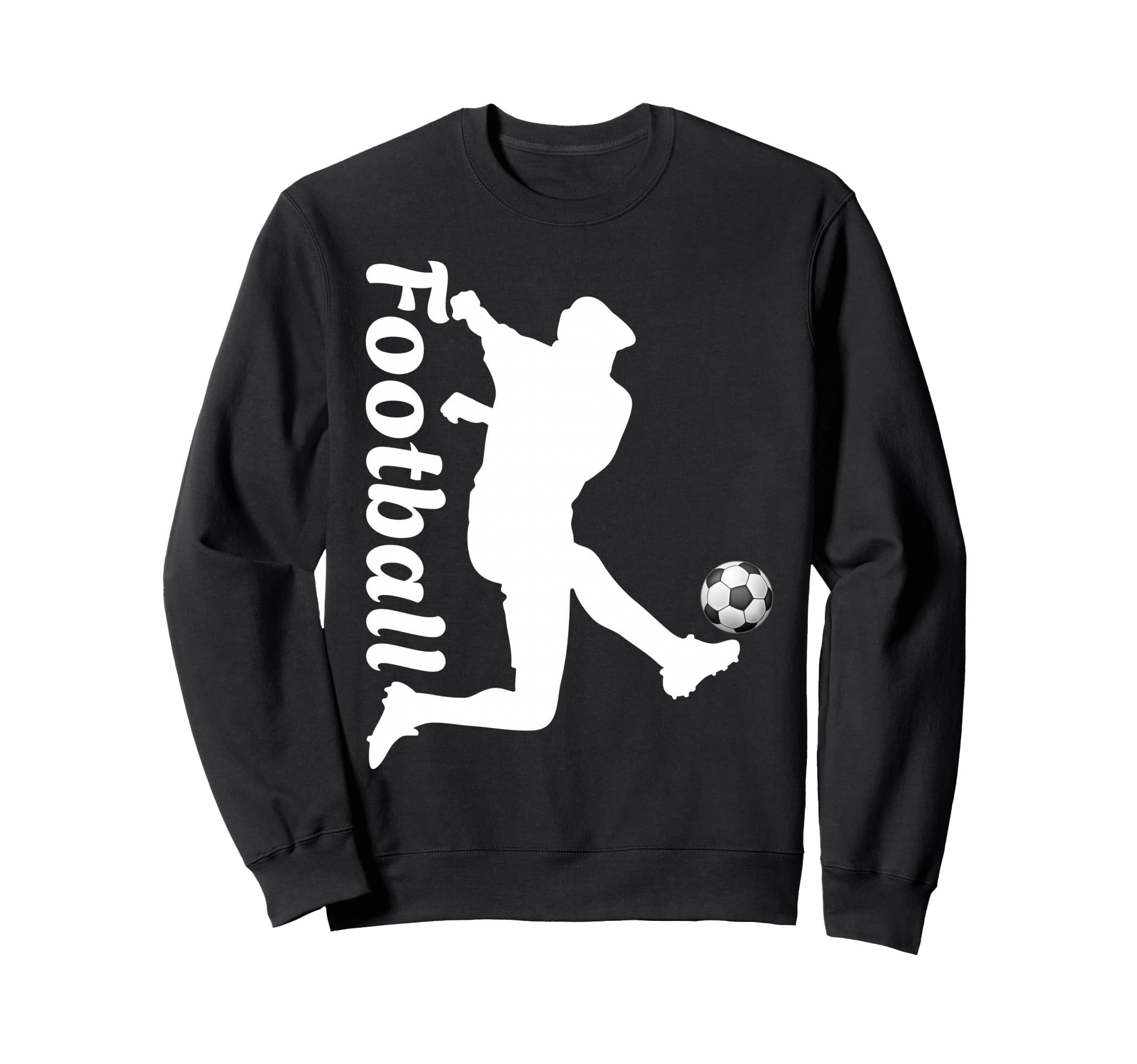 Football Soccer Player Kick Action Sweatshirt - Trendy Graphic Men Women - T-Shirt, Sweatshirt, Hoodie