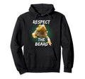 Respect Beard Bearded Dragon Funny Reptile Hoodie - Custom Art Print Unisex - T-Shirt, Sweatshirt, Hoodie