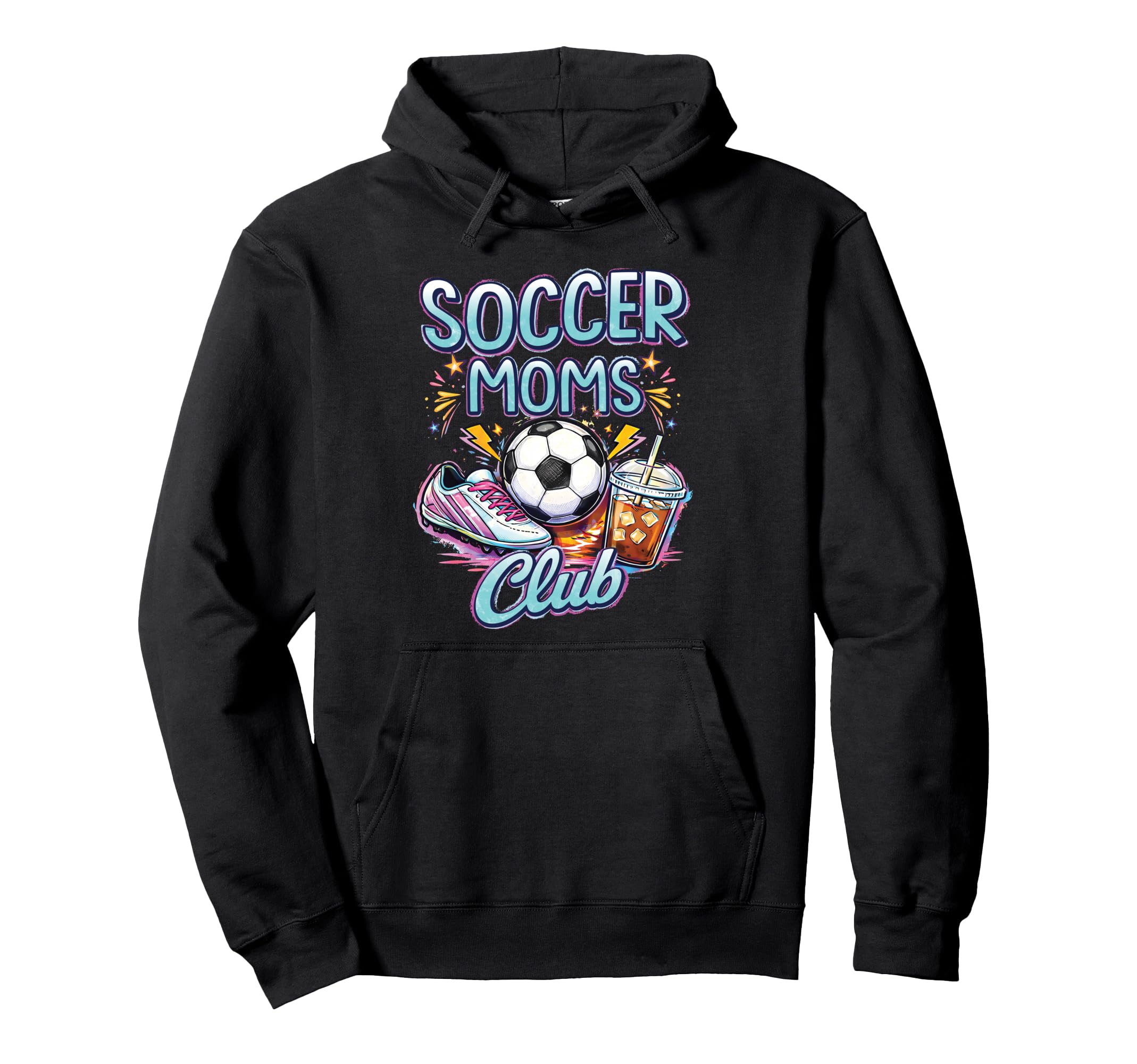 Soccer Moms Club Sports Mom Mothers Day Hoodie - Trendy Graphic Men Women - T-Shirt, Sweatshirt, Hoodie