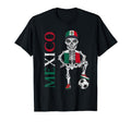 Mexico Soccer Skeleton Fan Flag Team T-Shirt - Minimalist Print for Adults - T-Shirt, Sweatshirt, Hoodie