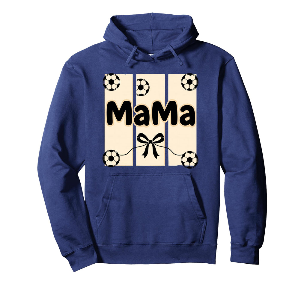 Mama Soccer Mom Ribbon Ball Supporter Hoodie - Streetwear Style for Adults - T-Shirt, Sweatshirt, Hoodie