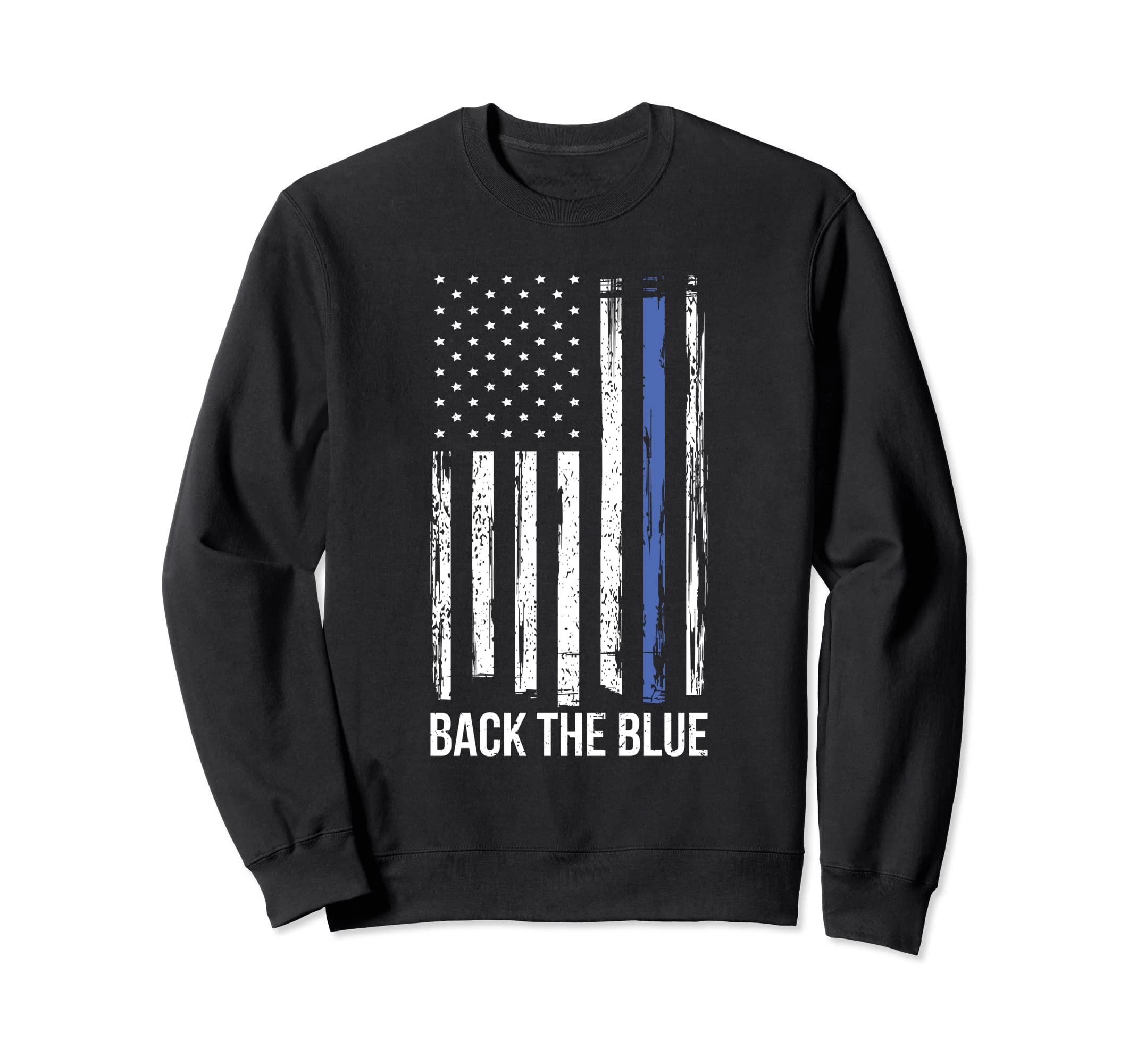 Thin Blue Line Police Officer Sweatshirt - Minimalist Print for Adults - T-Shirt, Sweatshirt, Hoodie