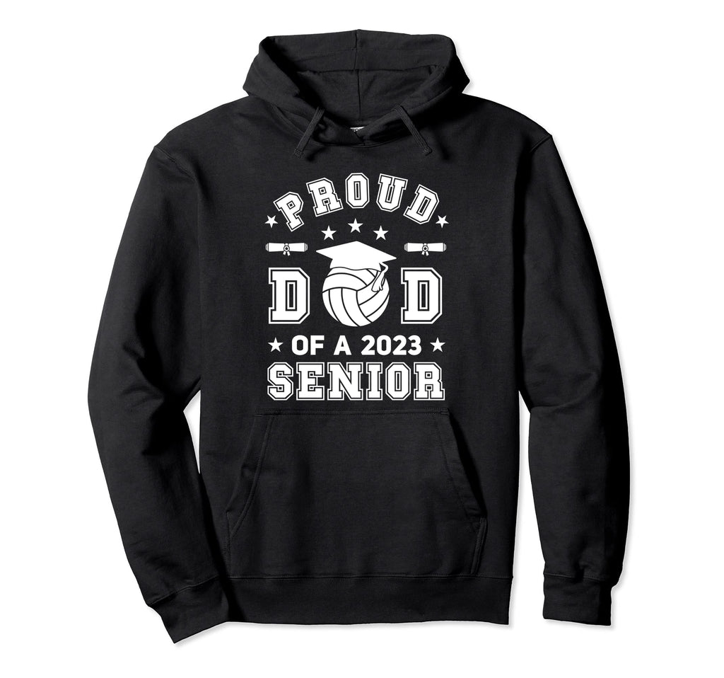 Proud Dad 2023 Senior Highschool Hoodie - Minimalist Print Men Women - T-Shirt, Sweatshirt, Hoodie
