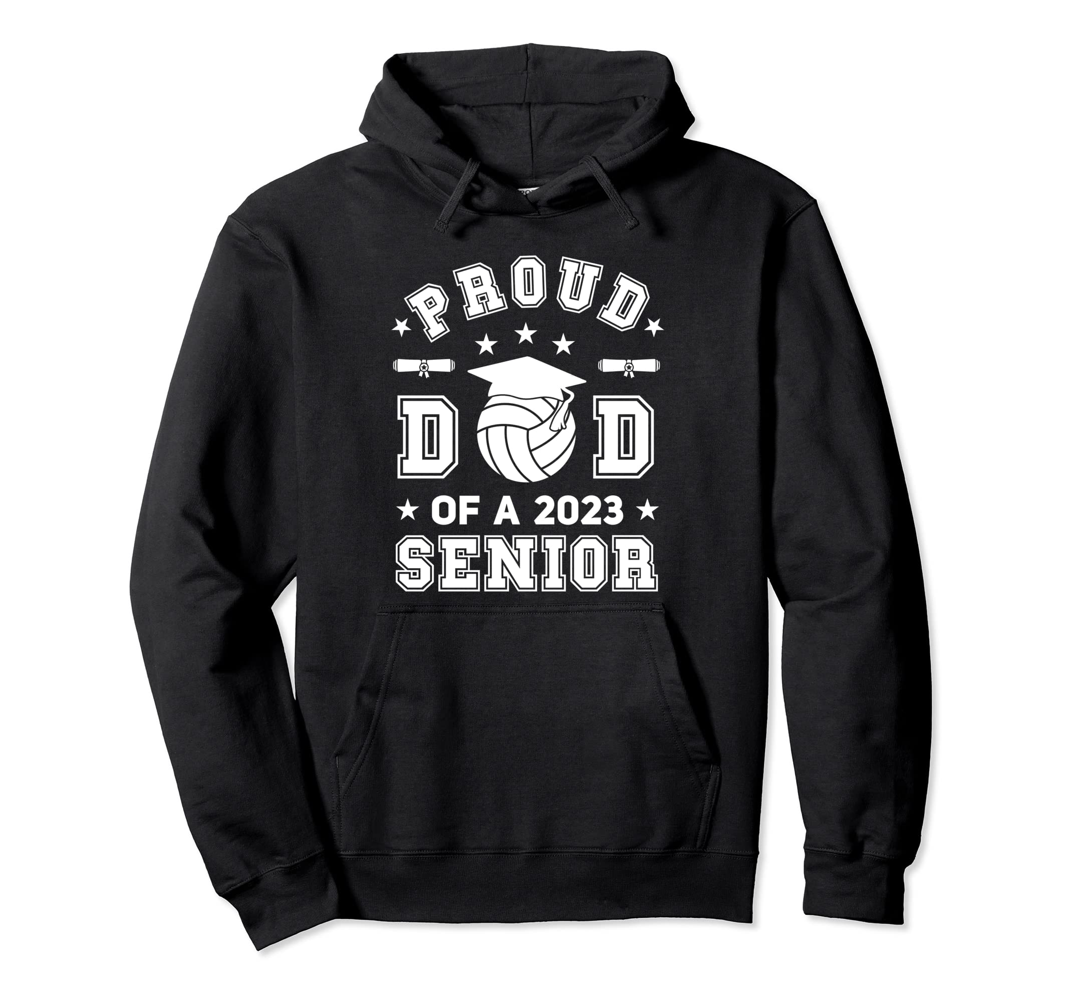 Proud Dad 2023 Senior Highschool Hoodie - Minimalist Print Men Women - T-Shirt, Sweatshirt, Hoodie