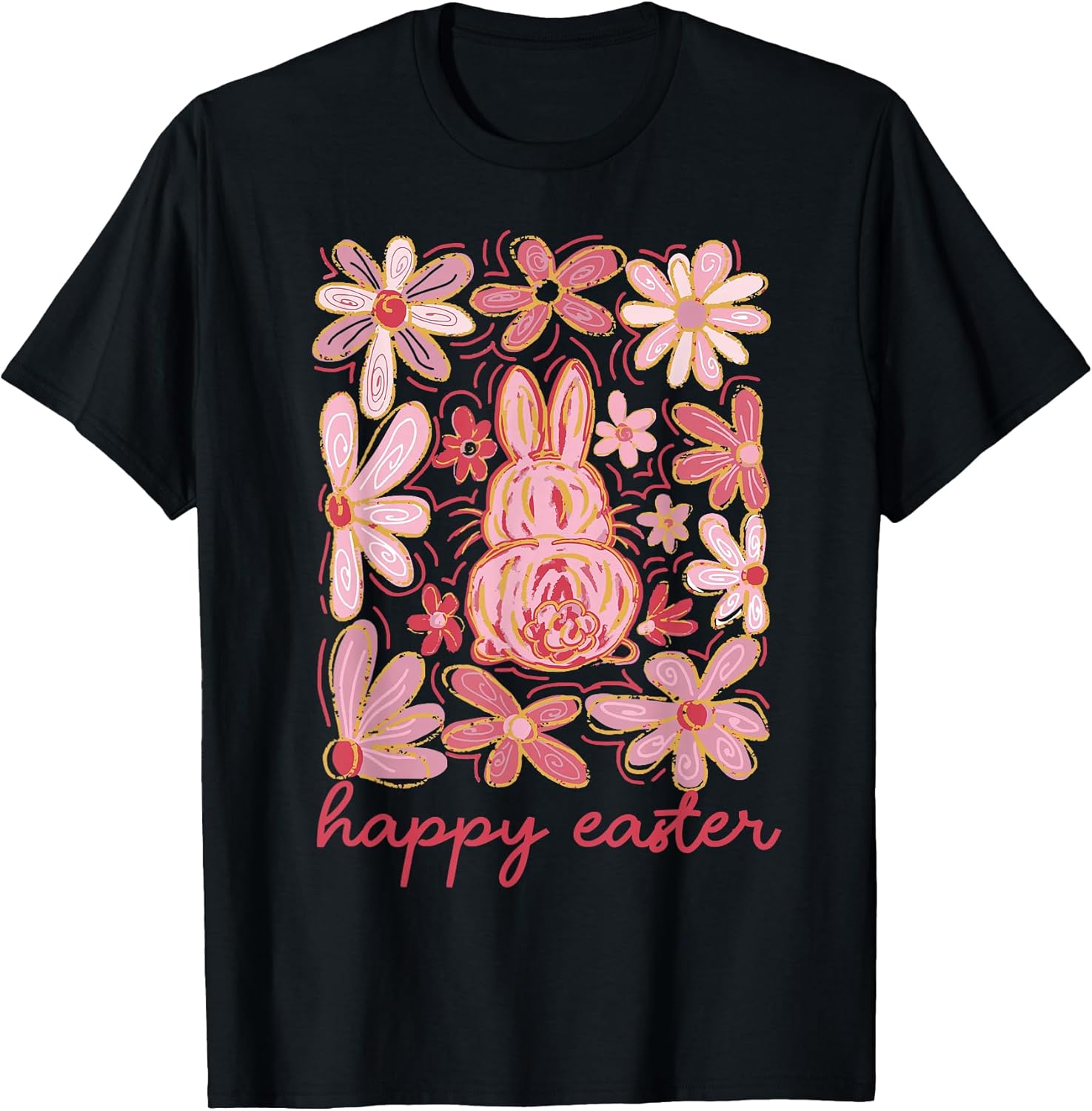Happy Easter 2026 Cute Bunny Rabbit Day - Adult & Kids T-Shirts, Sweatshirts & Hoodies apparel design preview 1
