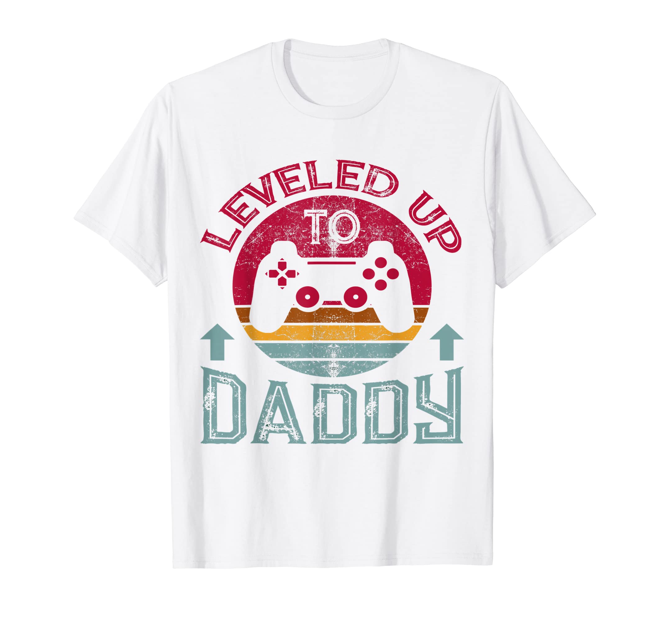 Funny I Leveled Up To Daddy New Dad T-Shirt - Graphic Print for Adults - T-Shirt, Sweatshirt, Hoodie