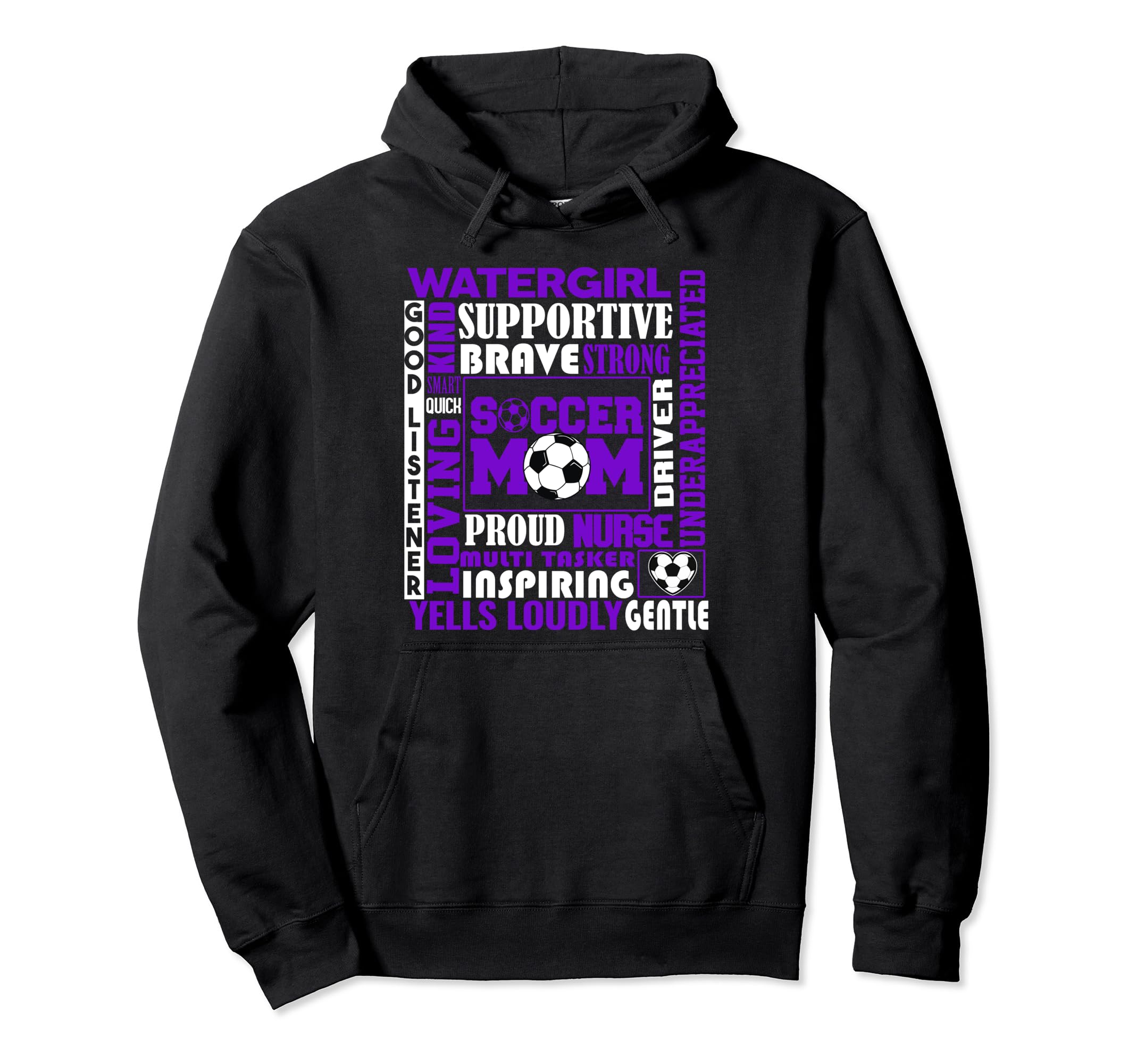 Soccer Mom Traits Best Words Mothers Hoodie - Aesthetic Graphic Men Women - T-Shirt, Sweatshirt, Hoodie