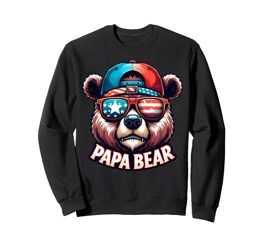 Papa Bear Gifts Funny Birthday Fun Gift Sweatshirt - Unique Graphic Unisex - T-Shirt, Sweatshirt, Hoodie