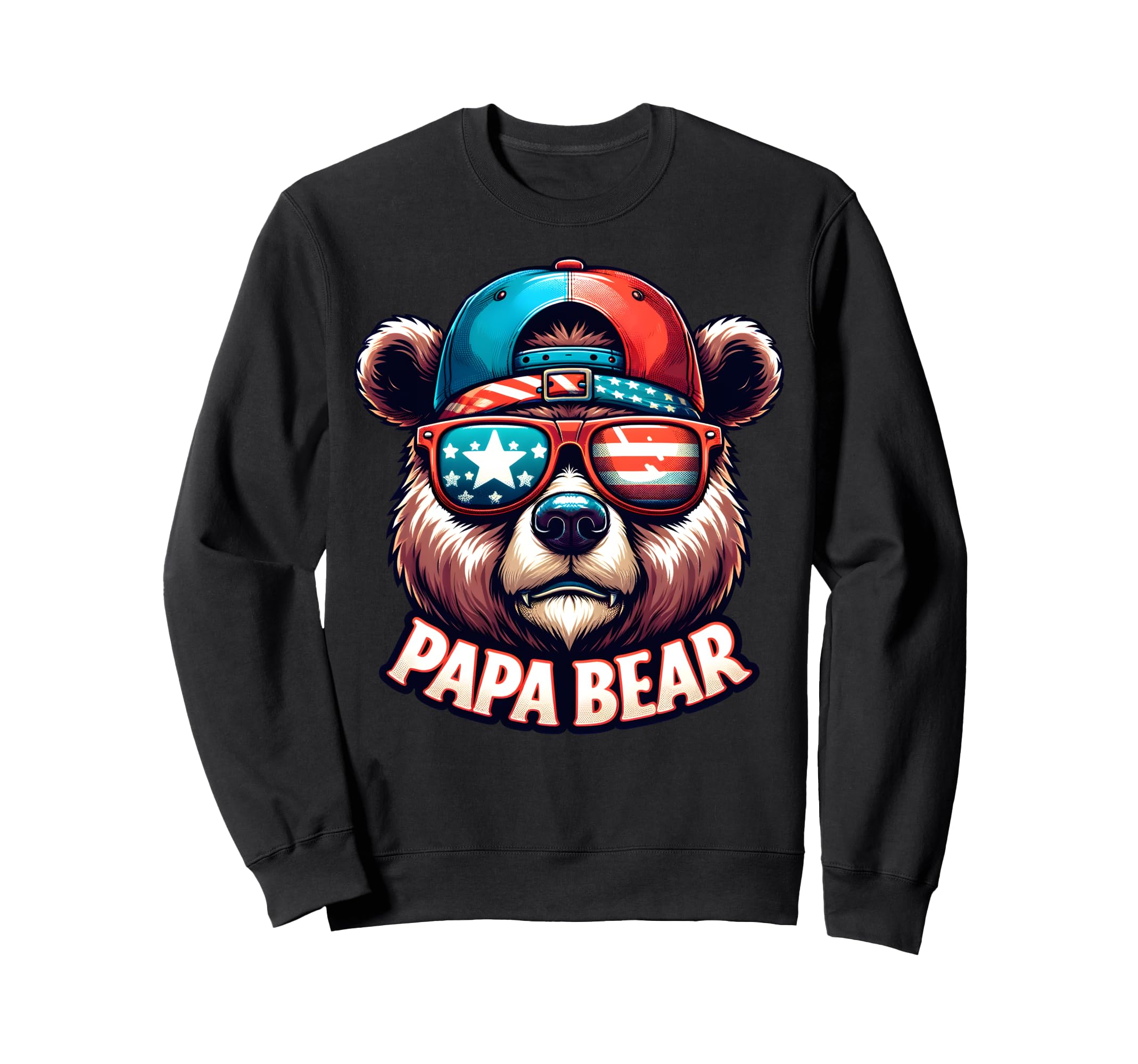 Papa Bear Gifts Funny Birthday Fun Gift Sweatshirt - Unique Graphic Unisex - T-Shirt, Sweatshirt, Hoodie
