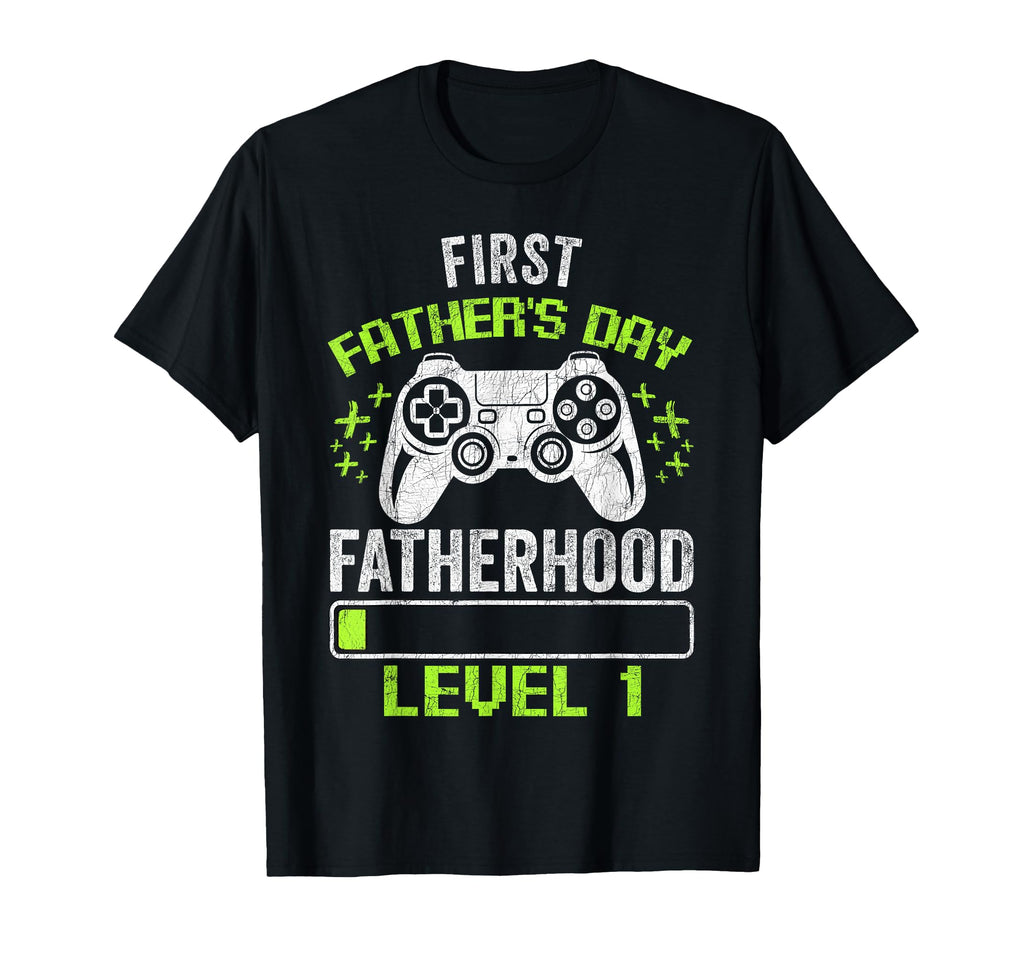 New Dad To Be First Fathers Day Gamer T-Shirt - Minimalist Print Unisex - T-Shirt, Sweatshirt, Hoodie