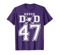 Number 47 Custom Proud Hockey Dad T-Shirt - Trendy Graphic Unisex - T-Shirt, Sweatshirt, Hoodie