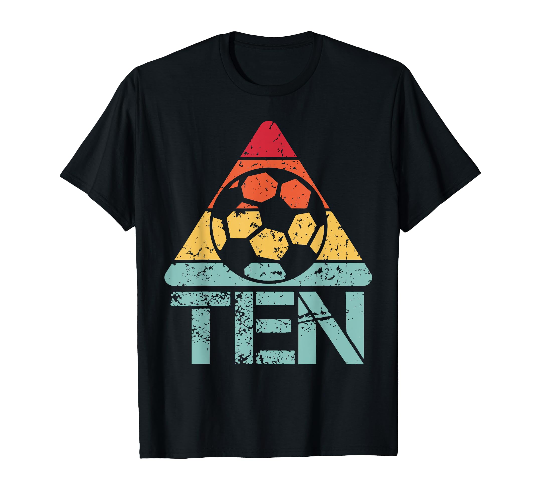 Ten Birthday Soccer 10Th 10 Year Old T-Shirt - Trendy Graphic Men Women - T-Shirt, Sweatshirt, Hoodie