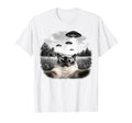 Cat Selfie Ufo Alien Funny Surprised T-Shirt - Unique Graphic Unisex - T-Shirt, Sweatshirt, Hoodie