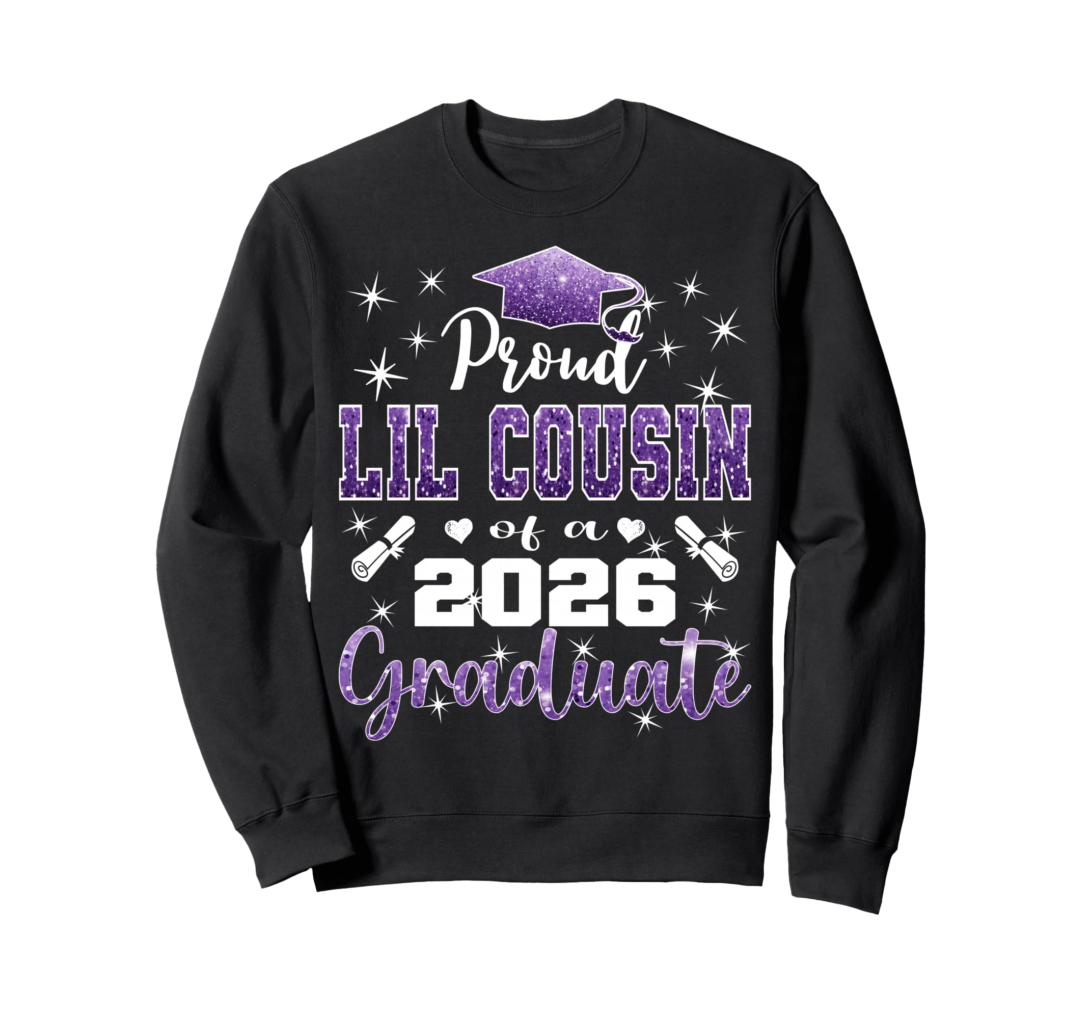 Super Proud Lil Cousin 2026 Graduate Sweatshirt - Novelty Apparel Unisex - T-Shirt, Sweatshirt, Hoodie