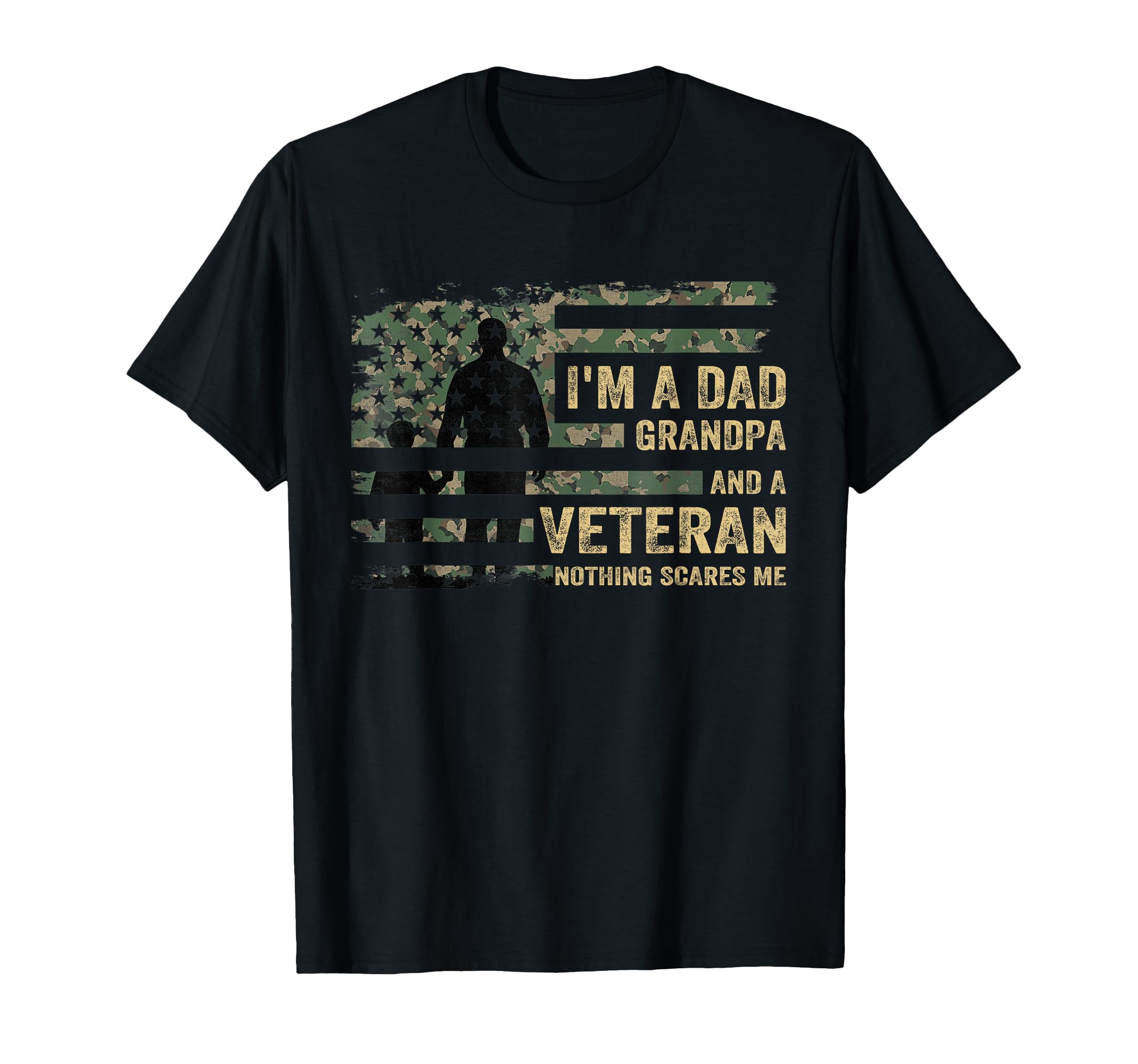 Veteran Im Dad Grandpa And Veteran T-Shirt - Graphic Print Unisex - T-Shirt, Sweatshirt, Hoodie