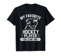 My Favorite Hockey Player Calls Me Dad T-Shirt - Aesthetic Graphic Unisex - T-Shirt, Sweatshirt, Hoodie