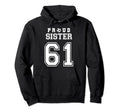 Number 61 Custom Proud Soccer Futbol Hoodie - Novelty Apparel Unisex - T-Shirt, Sweatshirt, Hoodie