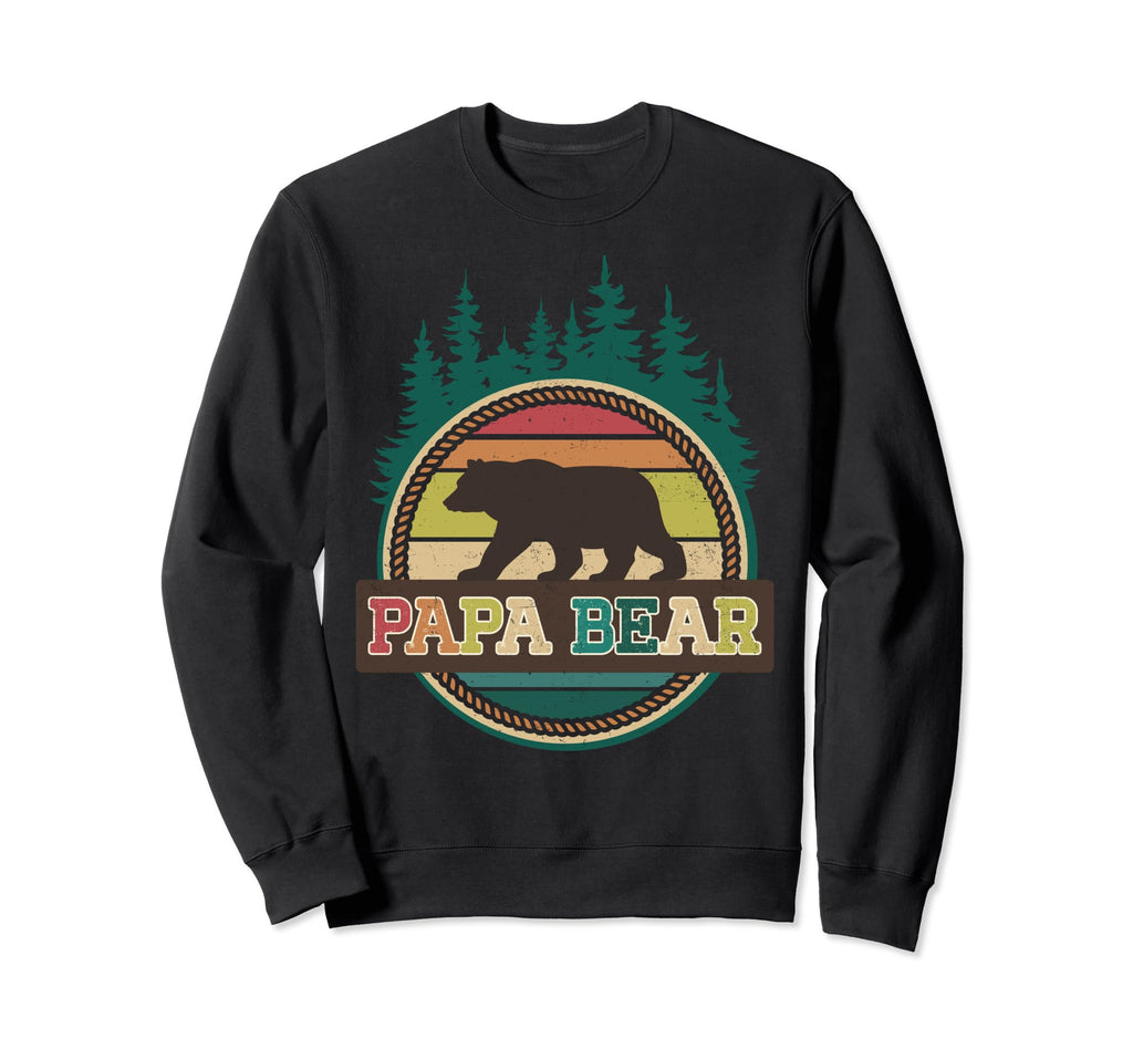 Fathers Day Papa Bear Colorful Sweatshirt - Minimalist Print Unisex - T-Shirt, Sweatshirt, Hoodie