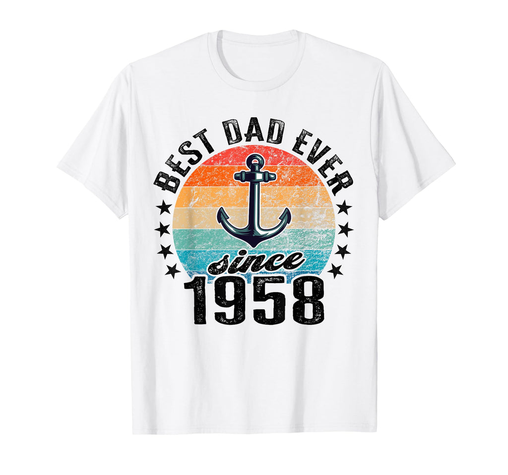 Best Dad World No Joke Dad Since 1958 T-Shirt - Aesthetic Graphic Men Women - T-Shirt, Sweatshirt, Hoodie