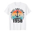 Best Dad World No Joke Dad Since 1958 T-Shirt - Aesthetic Graphic Men Women - T-Shirt, Sweatshirt, Hoodie